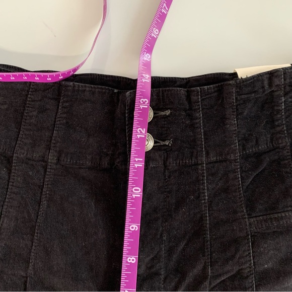 NEW Free People Jayde Corduroy High Rise Flare Black Pants 30 - Picture 13 of 16